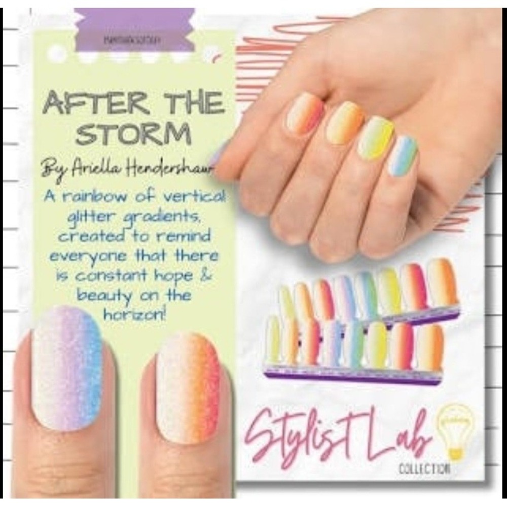 Color Street Nail Polish Strips AFTER THE STORM Holographic Glitter Retired